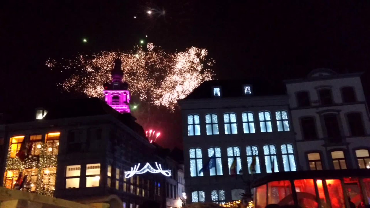 Mons. Le  feu d'artifice a ému les nombreux fêtards et même les chiens. . Vidéo eric.ghislain@sudpresse.be yhv Ghislain