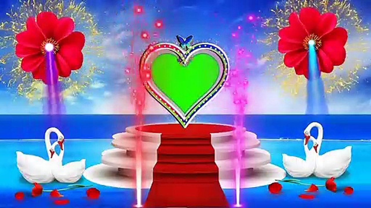 wedding green background screen effect popular effects, image size:1280x720