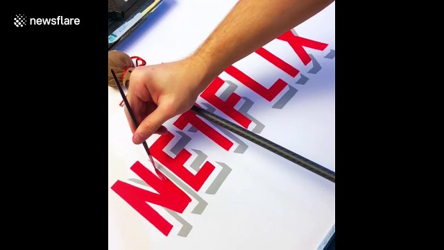 UK artist creates insanely accurate 3D logos for major companies using paint