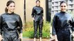 Deepika Padukone Leather attire Look for the promotions of Chhapaak