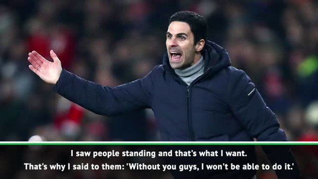 Arteta happy to see 'smiley faces' at Arsenal
