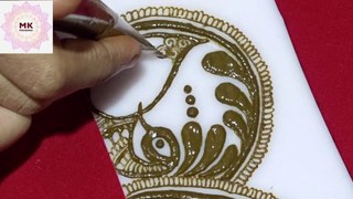 Mehndi Design - Front hand traditional arabic mehndi design By MK Mehndi