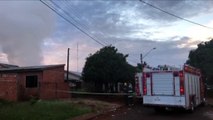 Incêndio em residência mobiliza Bombeiros no Paulo Godoy