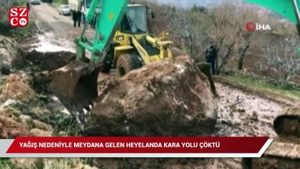 Heyelan kara yolunu sürükledi