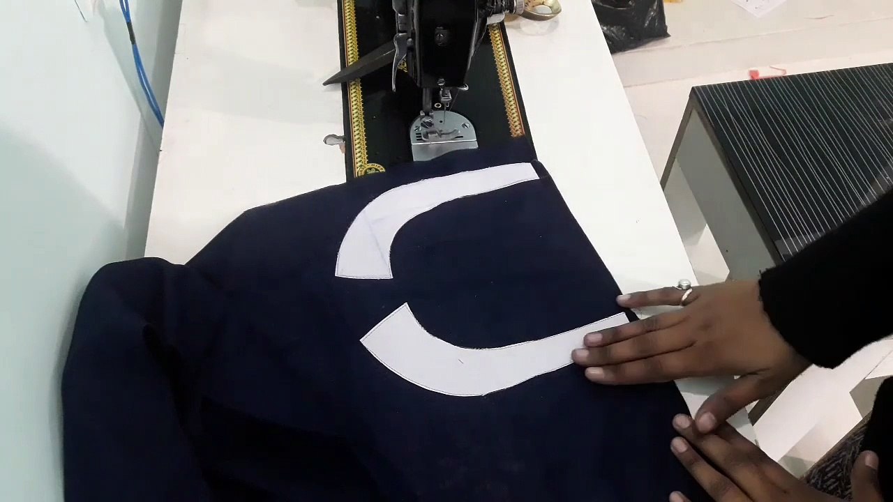 Back neck cutting and stitching with patch work and gotta with shahnaj boutique