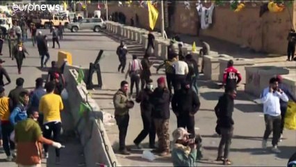 انسحاب جميع المتظاهرين من محيط السفارة الأميركية في بغداد