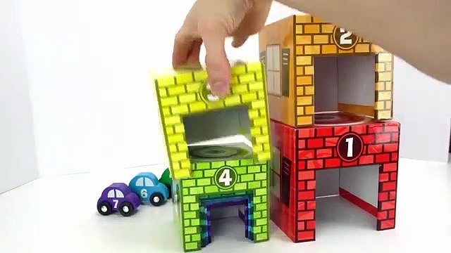 Teach Toddlers Colors and Counting with Sorting Toy Cars-