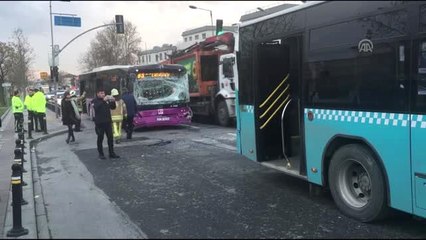 Zeytinburnu'nda iki otobüs çarpıştı: 7 yaralı