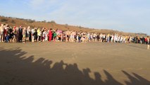 Watch as hundreds take the plunge for Alnmouth New Year dip