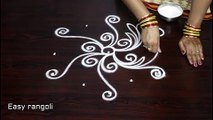 Beautiful innovative birds rangoli designs without color - simple kolam designs with dots - muggullu