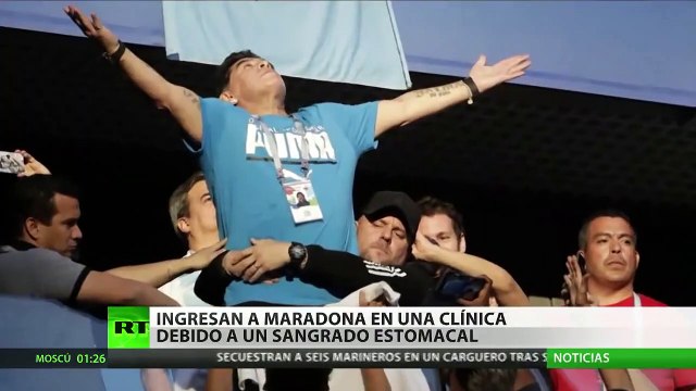 Hospitalizan a Diego Maradona en una clínica en Buenos Aires por presunto sangrado estomacal