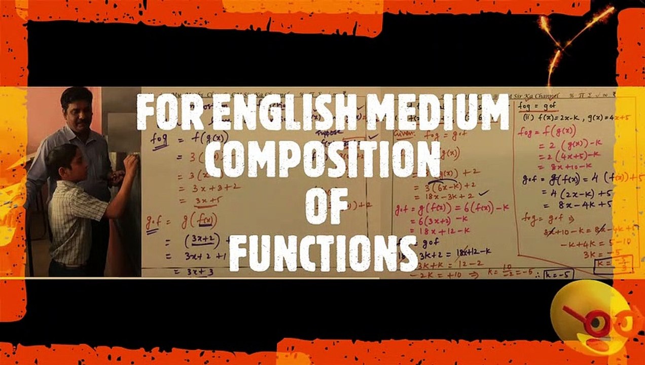RELATIONS AND FUCTIONS,  composition of 2 functions video 1 grade 10
