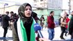 ثوار وأهالي مدينة إعزاز يتظاهرون تضامنا مع إدلب
