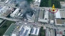 Barletta, incendio deposito rifiuti dicembre 2019 - riprese video aeree