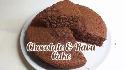 Chocolate & Rava Cake without oven