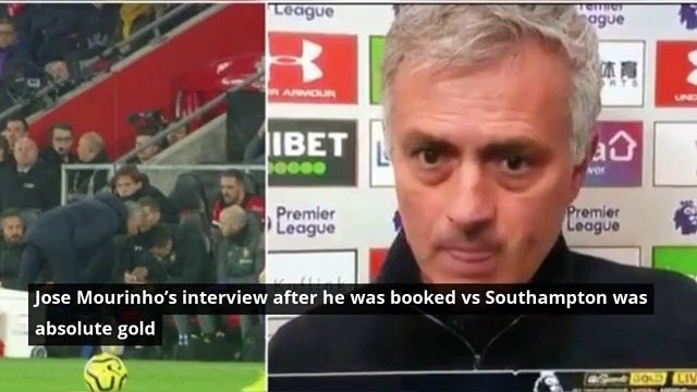 Jose Mourinho says he was 'rude to an idiot' after picking up yellow card vs Southampton