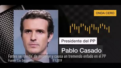 Fortes se 'olvida' de moderar y causa un profundo disgusto en el PP