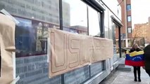 Venezolanos rechazan la toma de posesión de Maduro en el Consulado de Venezuela de Madrid