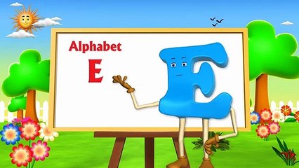 Letter E Song - 3D Animation Learning English Alphabet ABC Songs For childr