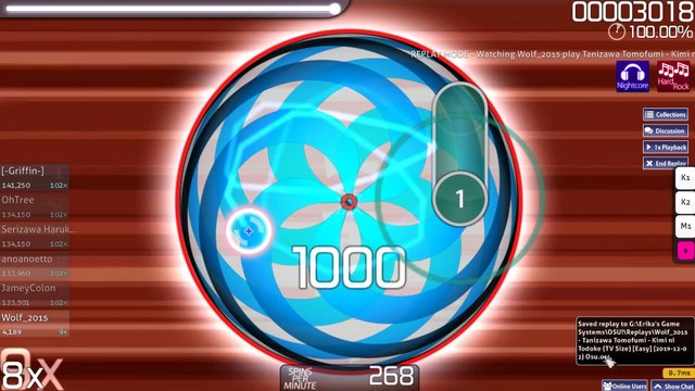 Osu! •UNL• ~ GamePlay ~ Replay Kimi Ni Todoke TVSize Easy NIGHTCORE ~ Osu! App ~ 1080pᴴᴰ ~ 2019 ~ W10