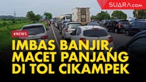 Imbas Banjir, Terjadi Kemacetan Panjang di Tol Cikampek Arah Jakarta