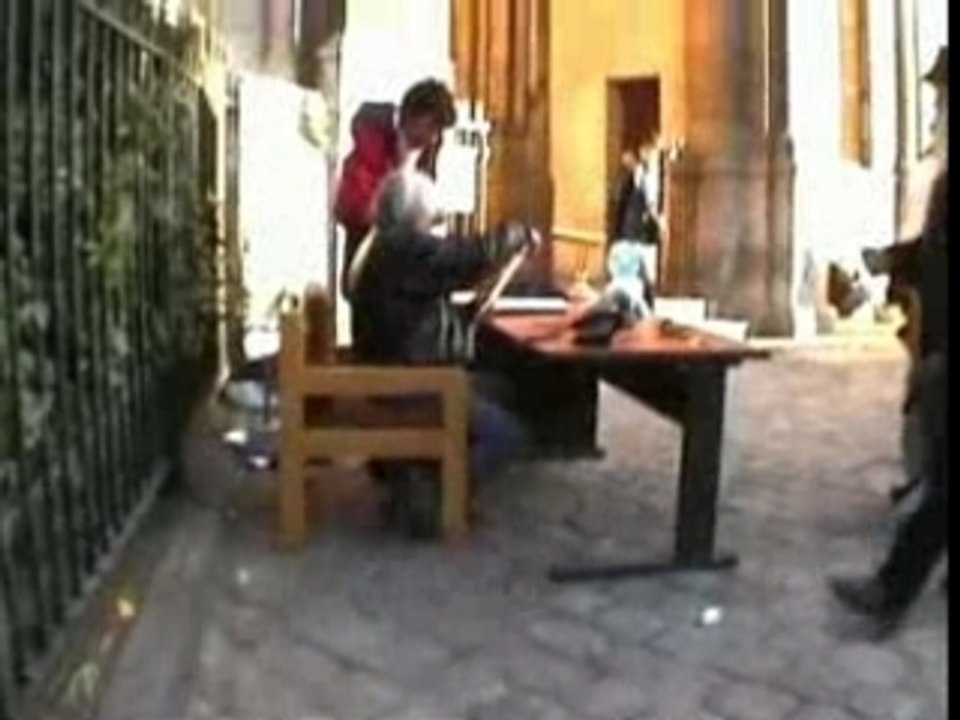 QG de campagne sur le trottoir !