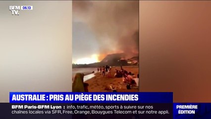 Des milliers d'Australiens se réfugient sur les plages pour échapper aux flammes