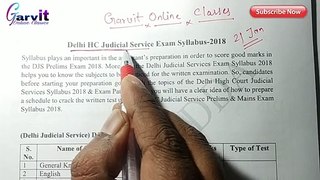 HJS Delhi High Court Syllabus||HJS pre & mains Syllabus||HJS 2020||