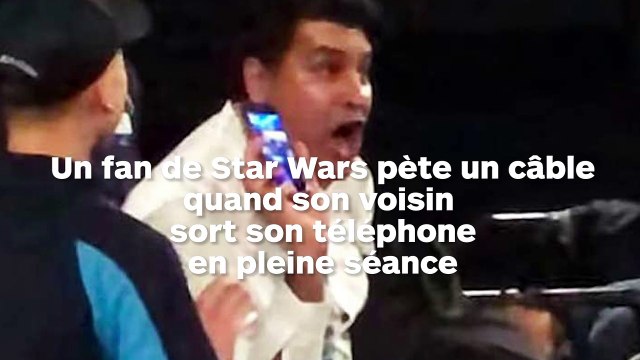 Un fan de Star Wars pète un câble au cinéma à cause des téléphones portables