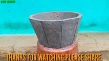 Casting cement pots from plastic pots