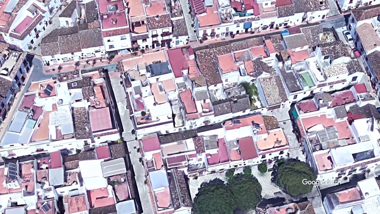 VISITA AEREA VIRTUAL - CALLE HORNO - ESTEPONA  - GOOGLE EARTH STUDIO