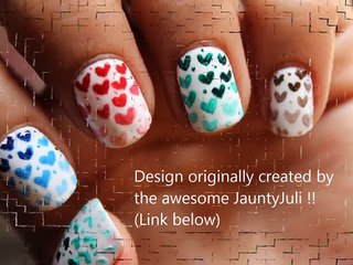 Ombre Hearts - Using Toothpick Only !  (easy nail designs)