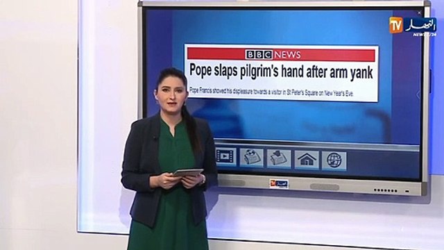 البابا فرانسيس يعنف زائرة بساحة القديس عشية الإحتفال بالعام الجديد 2020