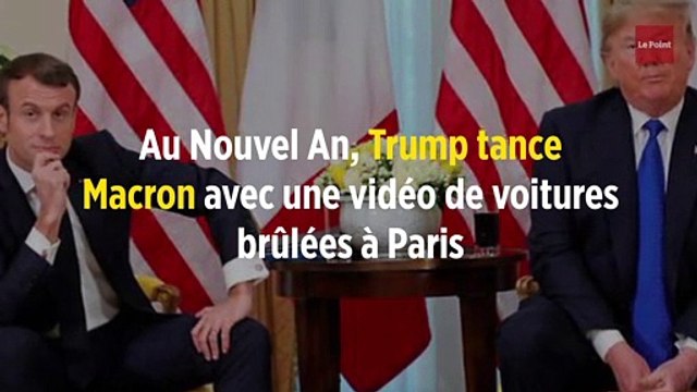 Au Nouvel An, Trump tance Macron avec une vidéo de voitures brûlées à Paris