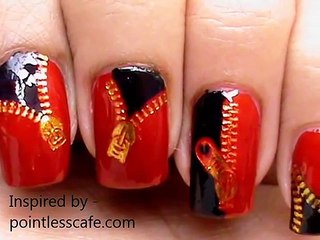 Zipper Nails _ Punk Nail Art _Decals_