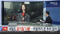 [날씨] 내일도 공기질 '나쁨'…주말까지 큰 추위 없어