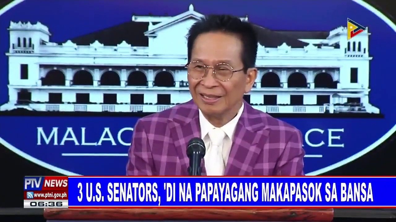 3 US senators, 'di na papayagang makapasok sa bansa