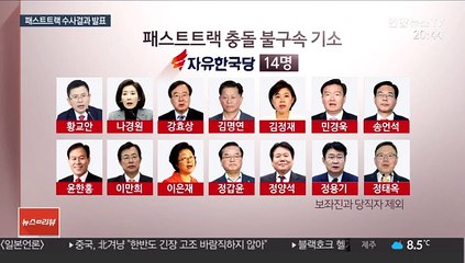 '패스트트랙 충돌' 황교안·여야 의원 28명 기소