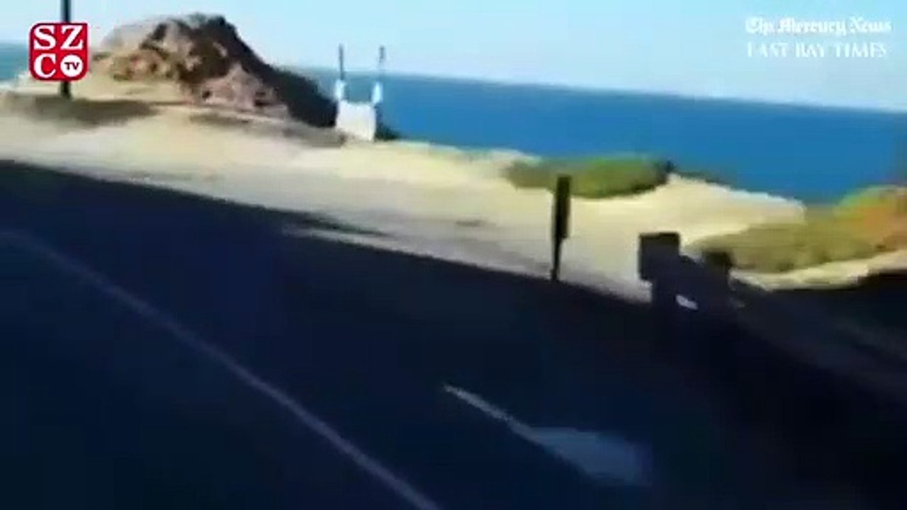 Dehşet verici görüntü! Falezlerden böyle uçtu