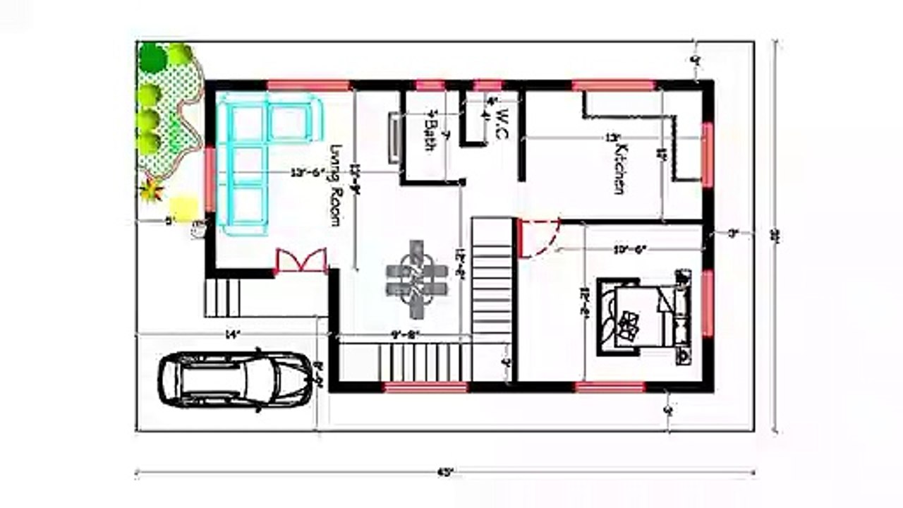 4 BHK DUPLEX HOUSE PLAN IN HINDI