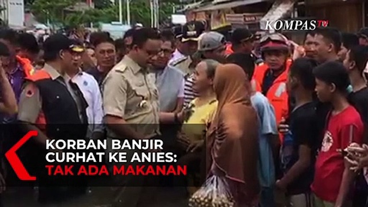 Warga Korban Banjir Jakarta Curhat ke Anies Baswedan karena Tak Ada Suplai Makanan