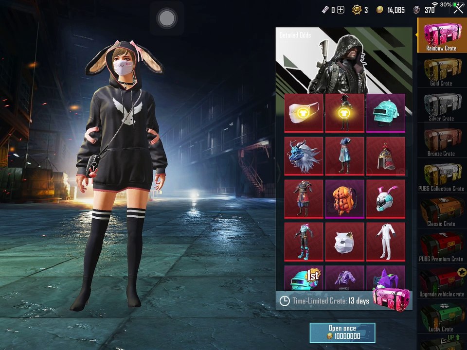 PUBG mobile crate opening