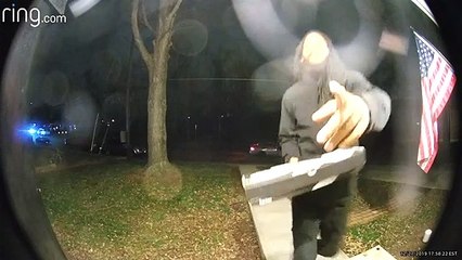 Delivery Driver Leaves Pizza and Takes Packages