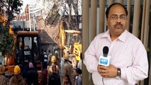 Firefighter dies as burning building collapses in Delhi