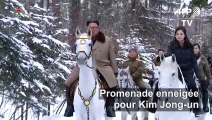 Nouvelles images de Kim Jong-un sur un cheval blanc dans un paysage enneigé