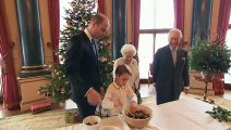 Queen Elizabeth Makes Christmas Pudding with Prince George and supports The Royal British Legion