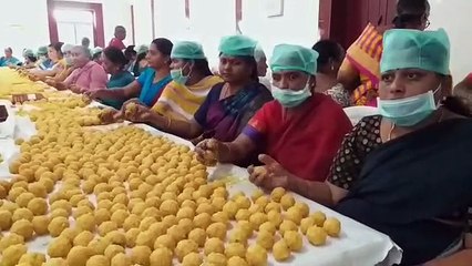 வைகுண்ட ஏகாதசிக்காக 1,08000 லட்டுகள்.. திருப்பூரில் தயாரிப்பு தீவிரம்.. - வீடியோ