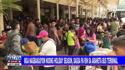 Mga nagbakasyon noong holiday season, dagsa pa rin sa Araneta Bus Terminal