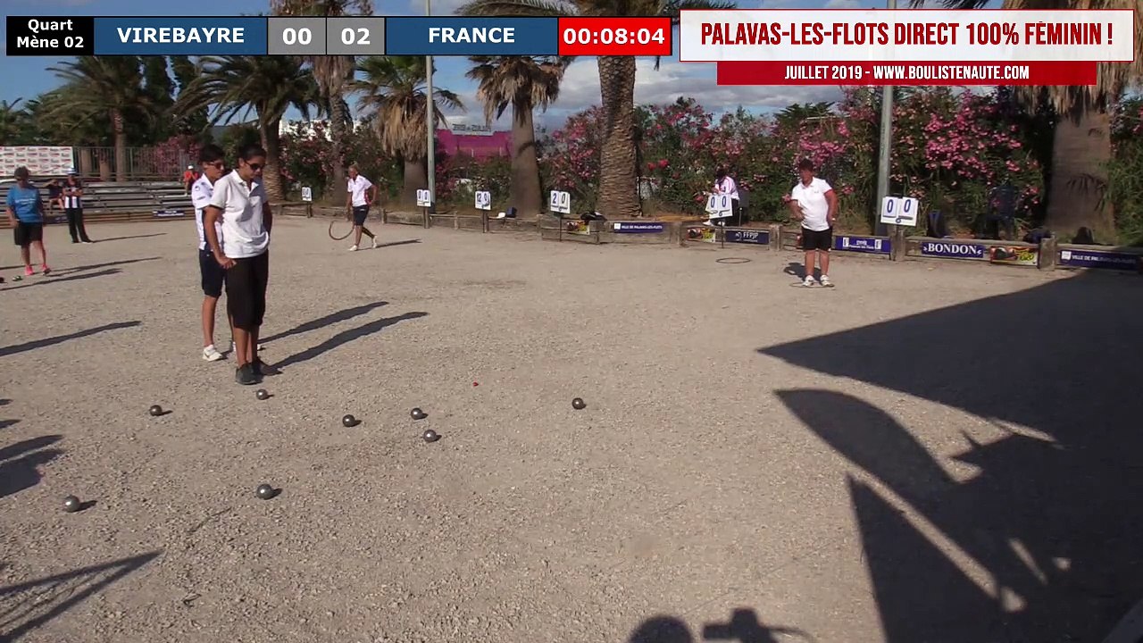 Demi-finale féminin MAILLARD vs VIREBAYRE : National doublette à pétanque de PALAVAS 2019