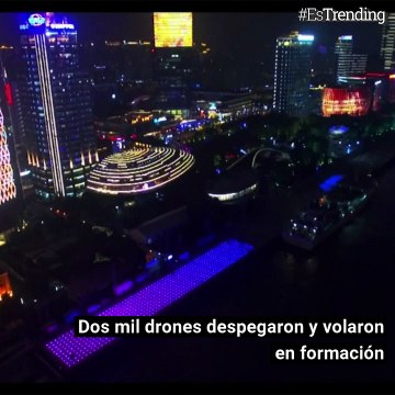 Drones luminosos, la nueva alternativa que reemplaza los fuegos artificiales en China
